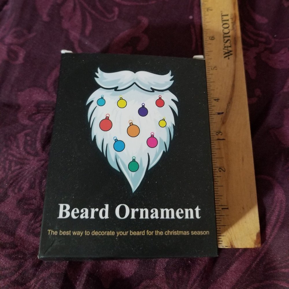 Beard Ornaments Holiday Decoration (Pack of 12) 6 Colors with MINI-CLIPS NEW